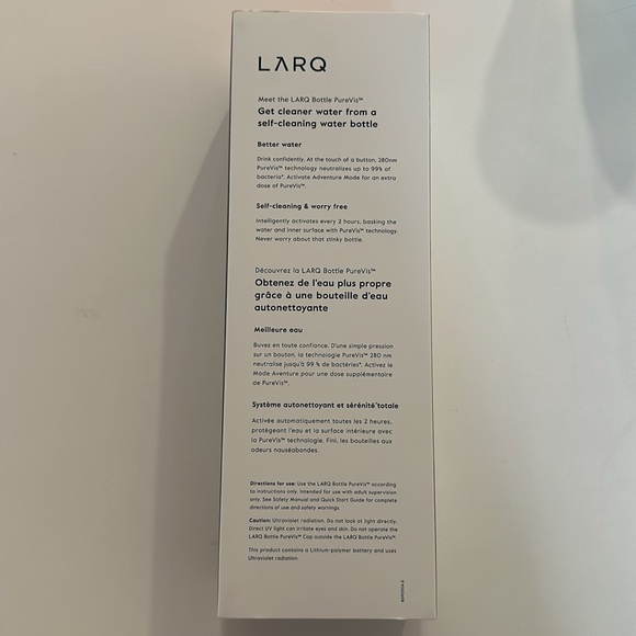 LARQ Water Bottle PurVis In BLUE NIB NEW 17oz - Picture 10 of 12